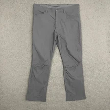 Eddie Bauer Tech Pants Mens Size 38x30 Gray Woven Stretch Outdoor Hiking Nature
