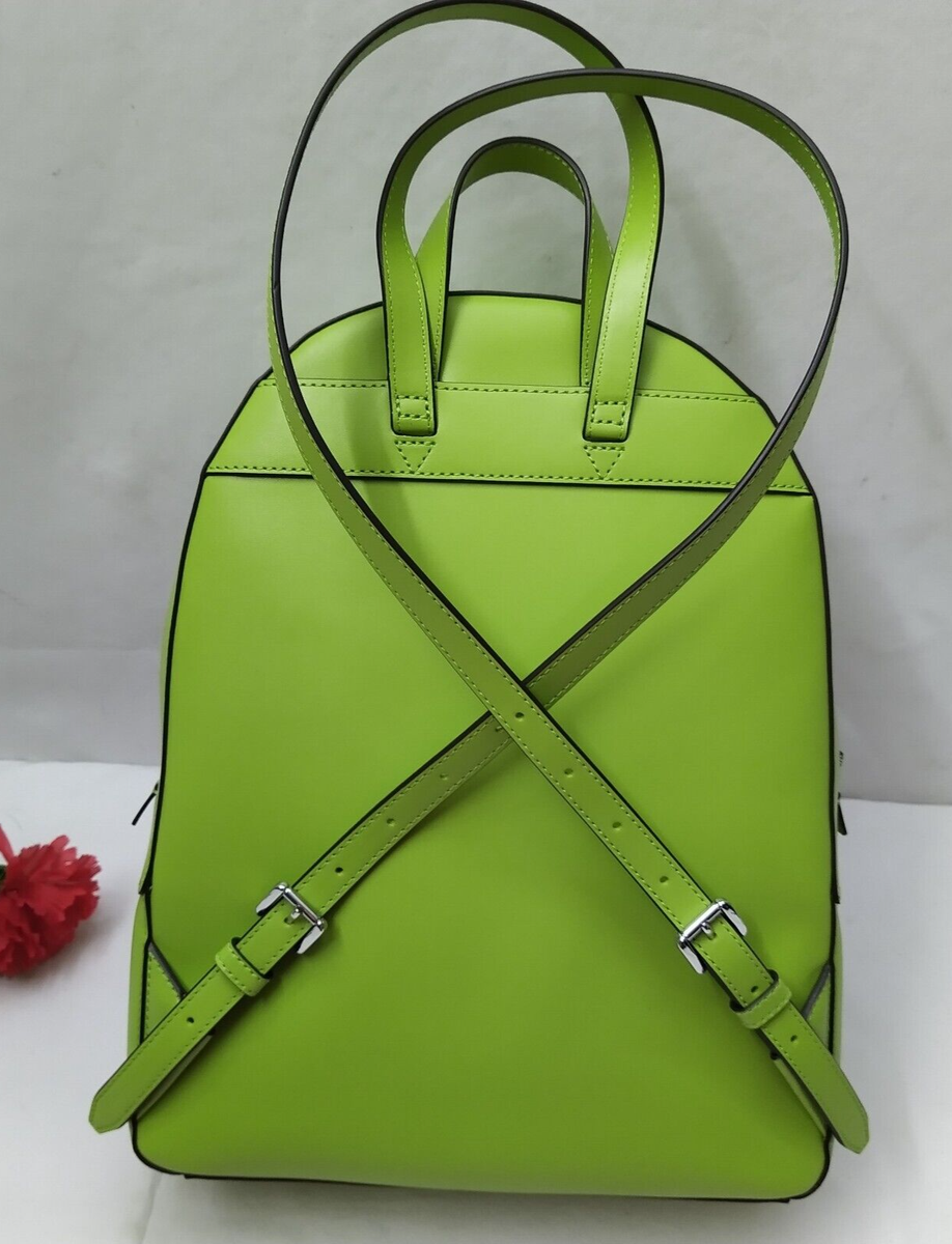 Michael Kors Jaycee Pebbled Green Leather Zipper Top Handle  display picture 3