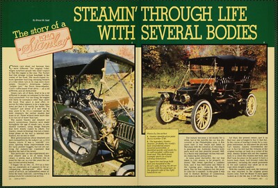 Stanley Steamer 1910 Model 70 Profile Specs Vintage Pictorial Article 1987