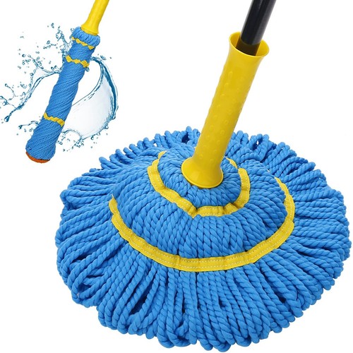 Self-Wringing Twist Mops for Floor Cleaning, Microfiber Floor mop with 57 " L...