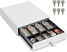 Mini Cash Register Drawer for Point of Sale (POS) System with 4 Bill 5 Coin Cas