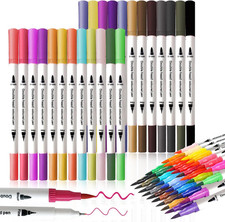 Art Brush Markers Pens for Adult Coloring Books, School Supplies for Teens, 2...