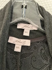 Fleur't Iconic Short Knit Robe with Satin Tie + Tee Back Chemise M/L - SET