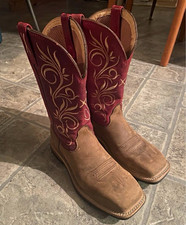 Twisted X WLCS003 Women’s Steel Toe Western Work Boots 6.5B Square Toe Brown