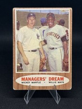 1962 Topps - Managers’ Dream MICKEY MANTLE & WILLIE MAYS 🔥Good Condition🔥 #18