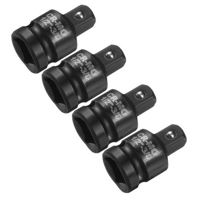 4pcs Impact Socket Adapter 1/2'' Female to 3/8'' Male Drive Reducer CR-MO Steel