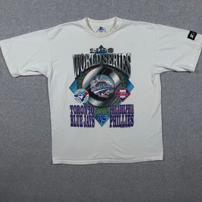 Vintage 1993 World Series Shirt Starter Toronto Blue Jays vs Phillies Large