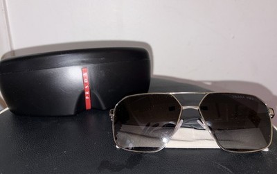 Prada Sport Linea Rossa Men's Sunglasses - Silver Grey (PS55WS1BC06G)