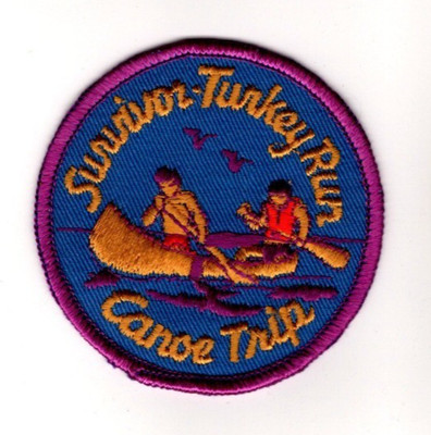 Survivor Turkey Run Canoe Trip, Turkey Run State Park Indiana, 1970s Patch