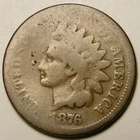 1876 Indian Head Cent Penny    "Actual Coin Pictured"