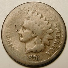1876 Indian Head Cent Penny    "Actual Coin Pictured"