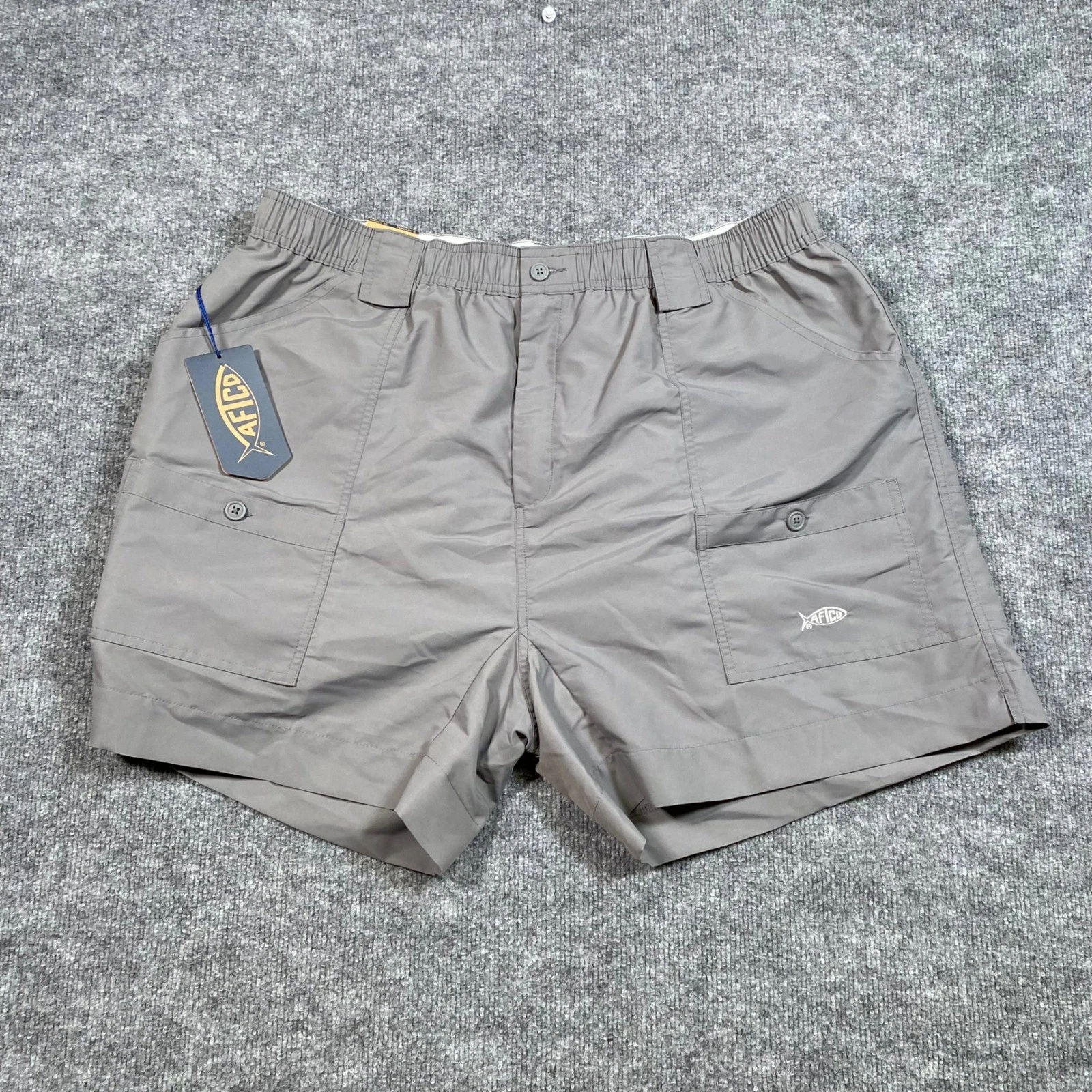 AFTCO Mens Original Fishing Shorts M01 Charcoal Grey Size 42 6 Inseam NWT