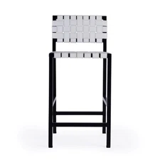 Butler Specialty Company Bromley Iron And Leather 24.5" Counter Stool - White