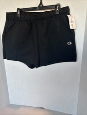 Champion Men  s L Black 3  Jogging C Logo Gym Workout Shorts NWT