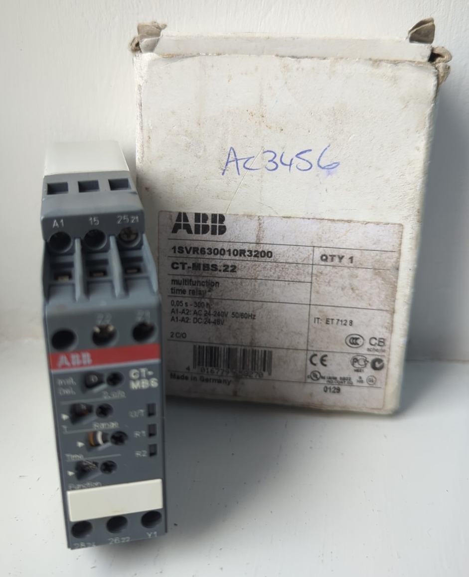 ABB 1SVR630010R3200, CT-MBS.22, Multifunction Time Relay - New Damaged Box