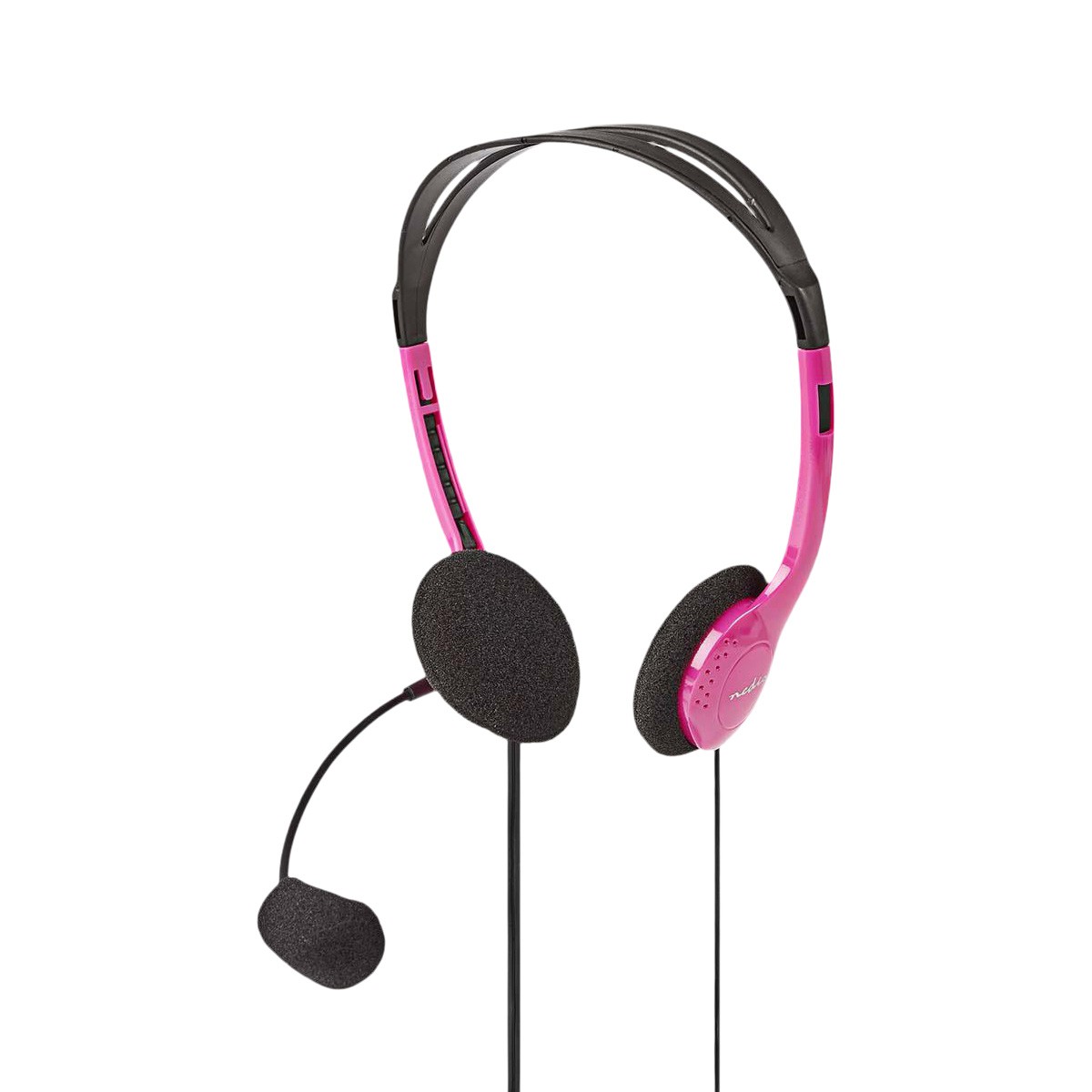 Casque PC supra-auriculaire stéréo noir à double prise Jack 3.5mm avec micro repliable - 4