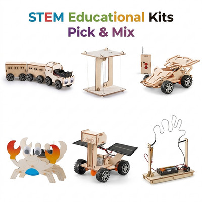 Pick & Mix DIY STEM pädagogisches Holzspielzeug Wissenschaft Geburtstagsgeschenk Kinder 6-13 Jahre 