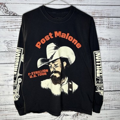 Post Malone F-1Trillion US Tour Long Sleeve T-Shirt Authentic Merch Men s Large