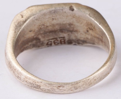 Luftwaffe 1941 Fuerza Aérea 835 Plata Segunda Guerra Mundial Anillo Alemán Segunda Guerra Mundial Alemania Ejército Wehrmacht - Imagen 7 de 16