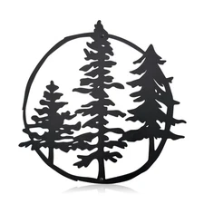Best Metal Pine Tree Wall Art Three Trees Nature Decor, Sign, Farmhouse Rustic