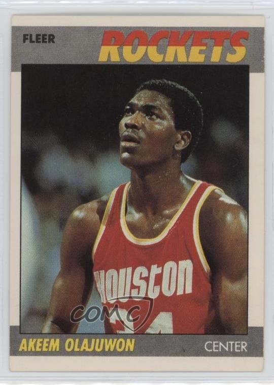 1987-88 Fleer Hakeem Olajuwon #80 HOF 12g7