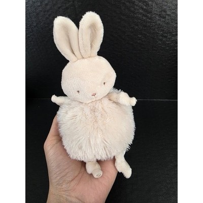 Bunnies By The Bay Roly Poly Rutabaga Cream Rabbit Knotted Plush Bean Bag Toy 5''