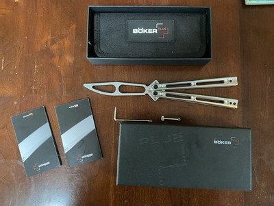 Boker Plus Papillon Trainer - Stainless Steel Grey Balisong
