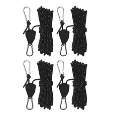 4pcs Reflective Guy Line Ropes 4m Ratchet Tent Guide Rope With Rope Tensioner PN