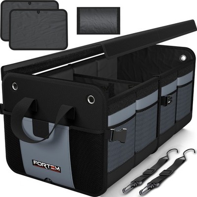 FORTEM Trunk Organizer For SUV Car and Standard (50L), Grey 