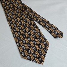 Vintage Burberrys Of London 100 Silk Tie, Hand Sewn in the USA