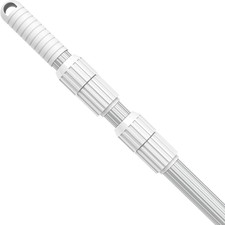Professional 15 Foot Swimming Pool Pole Telescopic Aluminum Fits Pool Net Skimme