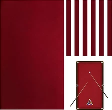 Billiard Cloth 8FT, Pre-Cut Pool Table Felt Replacement Kit with 6 Rail Cloth St