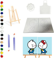 2 Pack Couples Painting Kit for Date Night Sip and Paint Kit for Adults with P