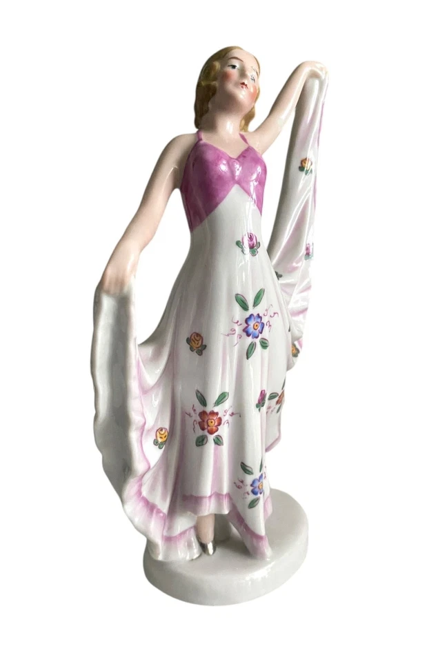 Art Deco German Porcelain Dancing Lady Weiss, Kühnert & Co circa 1930 - image 4 of 4