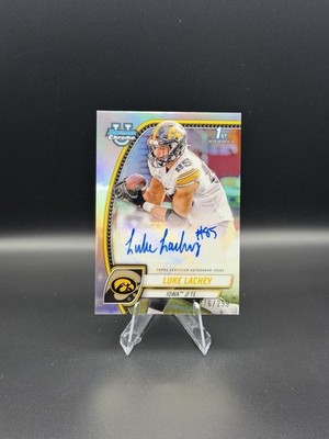 2024 Bowman U Chrome Football. 1st Luke Lachey Base Auto. Iowa Hawkeyes #PA-LLA