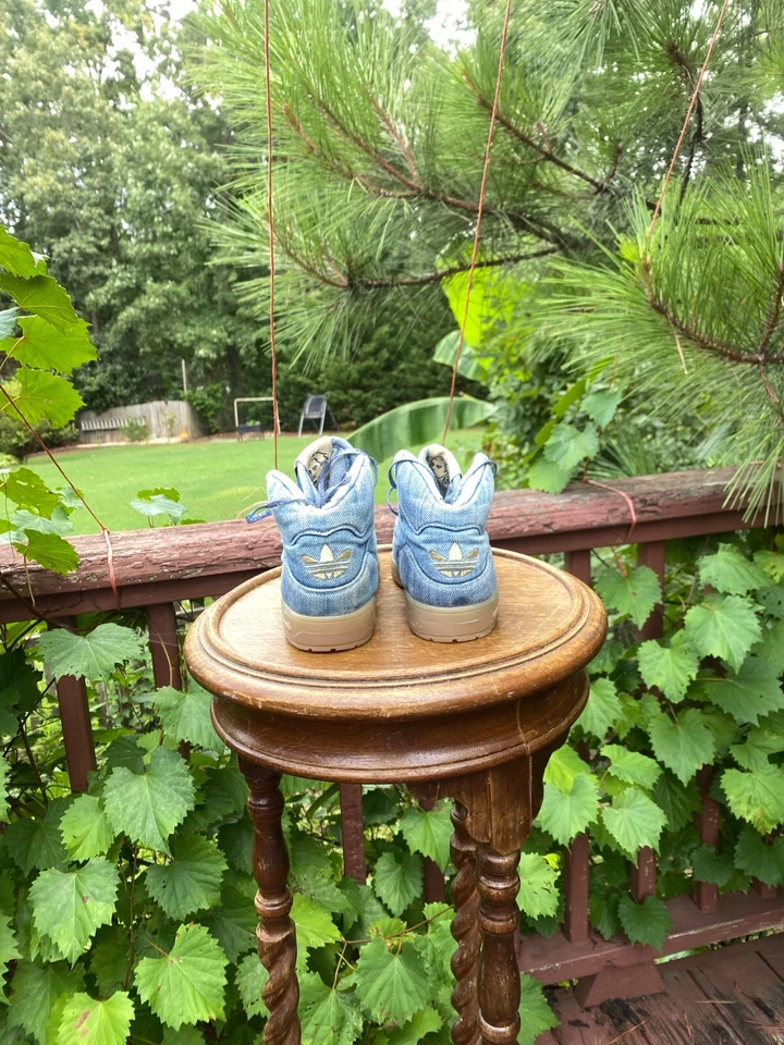 TALLAS BEBÉ 10K Adidas Jeremy Scott ALAS DE DENIM V24622 Auténticas NIÑOS Foto 4 de 4