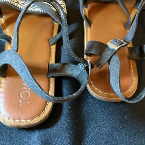 Toms Lexie geometrische Azteken bestickt Sandalen schwarz Größe 9 - Bild 3 von 5