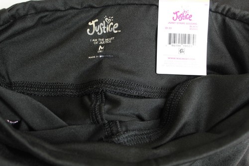 Justice Girls Ankle Stripe Leggings, Size M (10), New with Tag - Picture 4 of 5