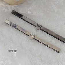 Metal Coin Purse Frame Bar Edge Strip Wallet Bag Clasp DIY Craft 19cm Silver