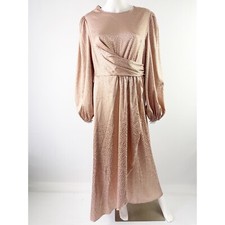 Shein Curve Pink Satin Maxi Dress Size 1X Glam Formal Party