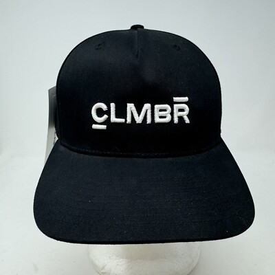 CLMBR Hat Cap Gym Equipment Exercise Machine Black Snapback NWT