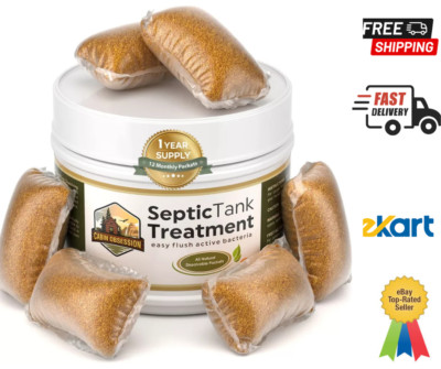 Septic Tank Treatment - 1 Year Supply of Dissolvable Easy Flush Live Bacteria...