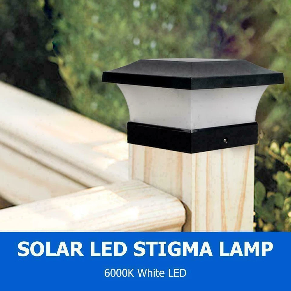 1/2/4PCS LED Solar Light Post Cap Square Fence Light Garden Patio Landscape Lamp - Image 4 of 4