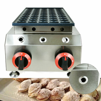 LPG Gas Poffertjes Maker Mini Dutch Pancakes Maker Machine Non-stick 50 Holes