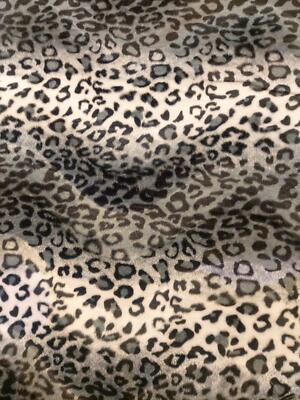 Faux Fur Pony Skin Velboa Stoffmaterial - GRAUER LEOPARD