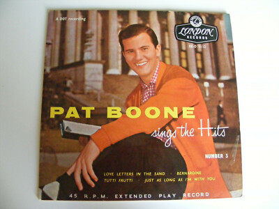 Pat Boone  Sings The Hits No.3 EP  Original 1958 EP /  Love Letters / Bernardine