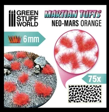 Green Stuff World NEO - MARS ORANGE - Martian Tufts - Basing Supplies 6mm