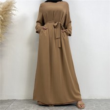 Modest Kaftan Women Muslim Long Dress Abaya Islamic Robe Evening Party Gown Arab