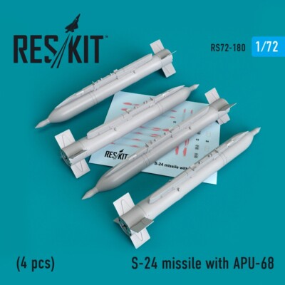 1/72 Reskit RS72-0180 S-24 missile with APU-68 (4 pcs)