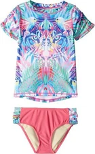 Appaman Kids Girl's Zuma Rashguard Set Bengali 4T